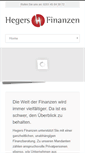 Mobile Screenshot of hegers-finanzen.de